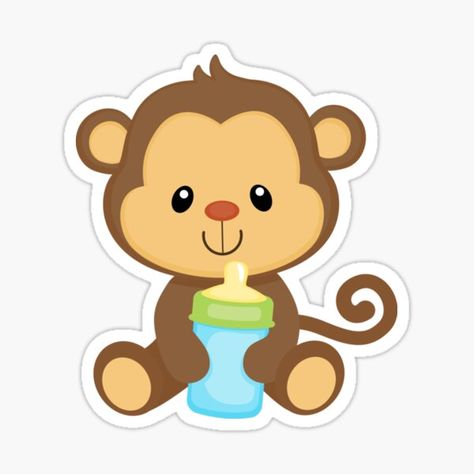 Adorable Baby Monkey Boy • Millions of unique designs by independent artists. Find your thing. Boy Monkey, Monkey Logo, Monkey Baby Shower, Boys Sticker, Baby Shawer, Baby Clip Art, Cool Birthday Cakes, Baby Monkey, Baby Scrapbook