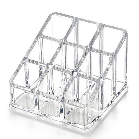 Acrylic Makeup  Lipstick Organizer 9 Slots Cosmetic Brush Holder Beauty Display Container By AcryliCase *** You can get additional details at the image link. Travel Size Makeup Brushes, Hanging Makeup Organizer, Beauty Display, Rangement Makeup, Clear Makeup Organizer, Bathroom Containers, Makeup Case Organization, Lipstick Organizer, Clear Makeup