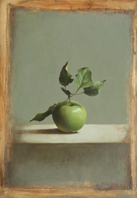 Portrait - Green Apple | ARCHIVES Apple Still Life, Still Life With Apples, Nature Details, Still Life Pictures, Life Study, Apple Painting, Apple Art, Still Life Fruit, Life Paintings