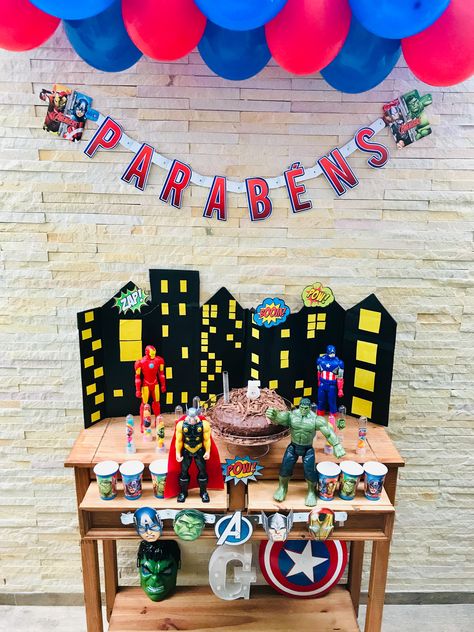 Marvel Birthday Party Decorations Diy, Marvel Birthday Party Decorations, Diy Avengers, Superhero Party Decorations, Marvel Birthday, Marvel Birthday Party, Birthday Party Decorations Diy, Avengers Birthday, Superhero Party