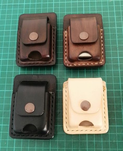 Custom made lighter leather case Zippo Lighter Case, Insulin Pump Pouch, Larnaca Cyprus, Lighter Holder, Lighter Case, Dollar Gift, Leather Diy Crafts, Zippo Lighter, Phone Holster