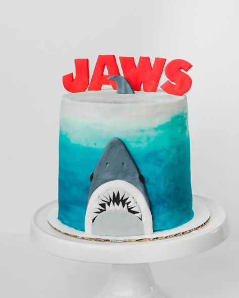 Jaws Cake, Shark Themed Cakes, Baby Party Themes, Shark Birthday Cakes, Shark Themed Birthday Party, Shark Cake, Shark Birthday Party, Shark Party, Shark Birthday