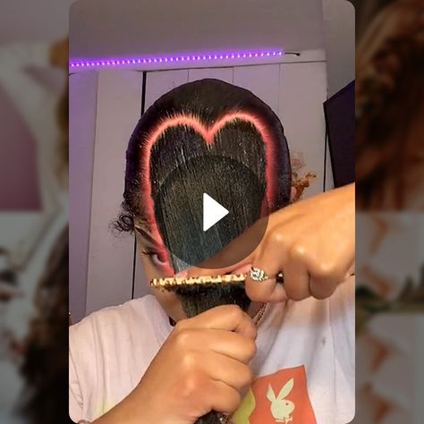 Heart Side Part Ponytail, Heart Swoop Bun, Long Hairstyles With Headbands, Heart Slick Back Ponytail, Heart Slick Back, Heart Swoop Hairstyle, Hair Styles Heart, Heart Side Part, Heart Part Hairstyle