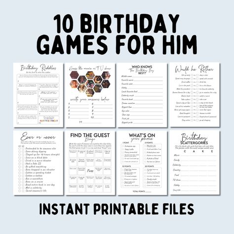 This Party Games item by FunPartyGamesCO has 16 favorites from Etsy shoppers. Ships from United States. Listed on Sep 5, 2024 Birthday Scattergories, Birthday Party Games For Adults, 21st Birthday Games, 40th Birthday Party Games, 50th Birthday Games, 40th Birthday Games, Birthday Bingo, 30th Birthday Games, Printable Birthday Games