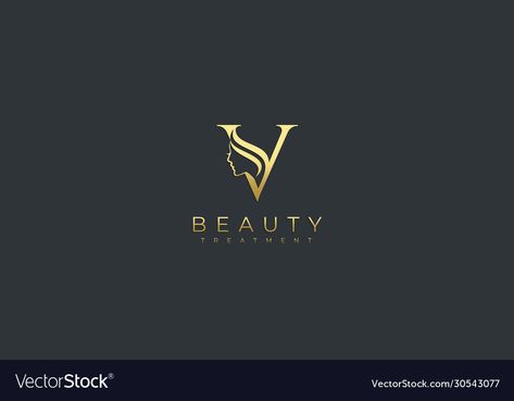 Face Logo Design, Face Logo, Letter V, Beauty Treatments, Design Vector, Beauty Face, Beauty Salon, Brand Logo, Png Images