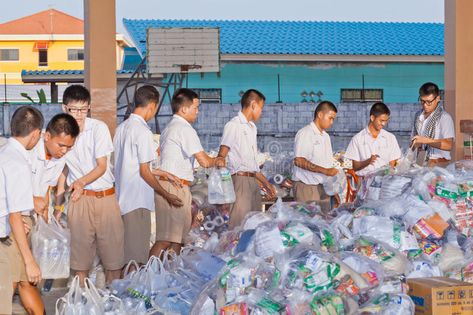 Relief Bags for Flood Sufferers. NAKHONRATCHASIMA, THAILAND - NOV 19 : Secondary #Sponsored , #Paid, #SPONSORED, #Flood, #Relief, #Secondary, #Sufferers Korat, Abstract Photos, Cute Puppies, Stock Images Free, Philippines, Photo Image, Editorial, Thailand, Puppies