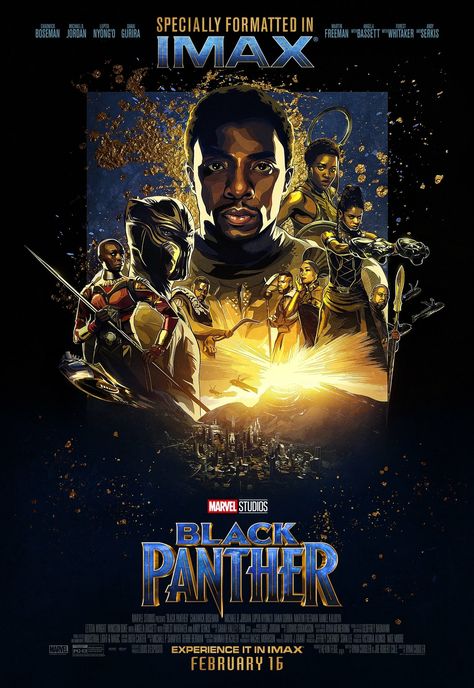 Black Panther - Imax Black Panther Pics, Black Panther Movie Poster, Panther Pictures, Black Panther 2018, Black Panther Art, Animation Movies, Superhero Poster, Movie Black, Black Panthers