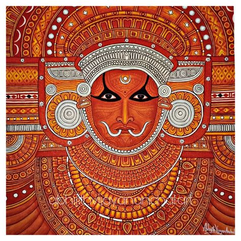 Theyyam Mural Painting, Kathakali Mural Painting, Theyyam Paintings, Theyyam Drawing, Theyyam Painting, Theyyam Art, Namuna Arts, Ballerina Art Paintings, Canvas Painting Quotes