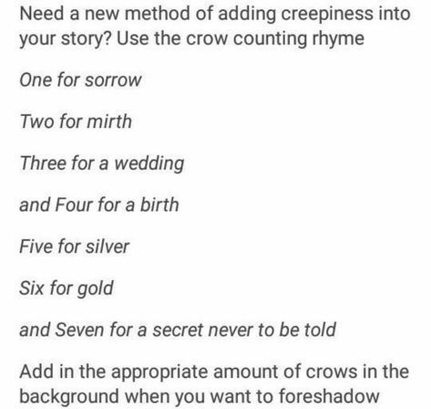 Amount of crows and ravens Crow Wedding, Crow Club, Crows Poem, How To Befriend A Crow, Crow Significance, Counting Crows Meaning, Crow Raven Difference, Counting Rhymes, One For Sorrow