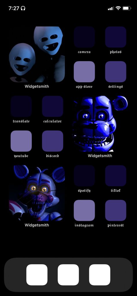 Fnaf Widgets Ideas, Fnaf Homescreen Layout, Fnaf Phone Layout, Fnaf Widget Icons, Fnaf Themed Phone, Fnaf Iphone Layout, Fnaf Lockscreen Wallpaper, Anime Layout Homescreen, Fnaf Icons For Apps