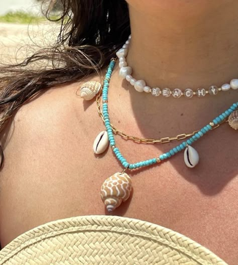 Diy Pearl Necklace, Beachy Necklace, Surf Necklace, Crooked House, Beachy Jewelry, Double Layer Necklace, Smooth Sailing, Ocean Crafts, Seashell Jewelry