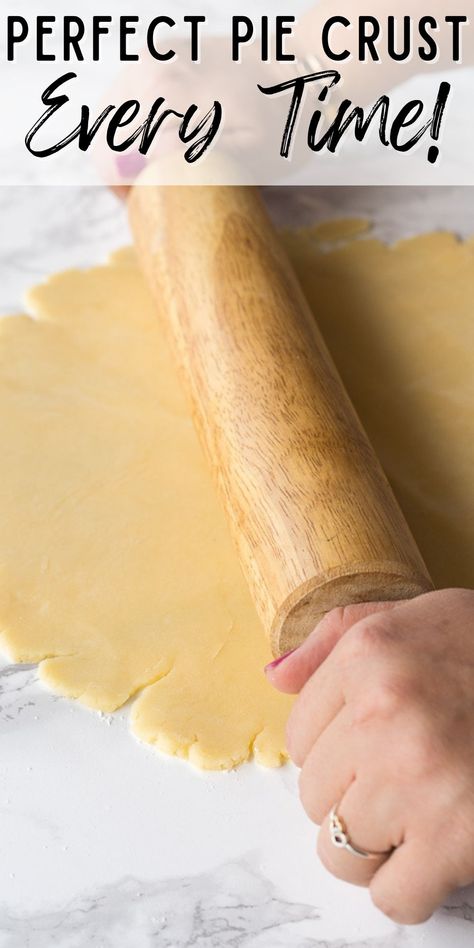 This is the Perfect Pie Crust recipe! Easy to work with, quick to make, tastes flakey and doesn't fall apart! Shortening Pie Crust Recipe, Homemade Pie Crust With Lard, Self Rising Flour Pie Crust, Butter Crisco Pie Crust, Thick Pie Crust Recipe, Best Pie Crust Recipe Butter, How To Make Pie Crust Easy, Homemade Pie Crust Recipe Easy, Pie Dough Recipe Easy