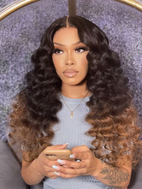 Flexi Rod Curls On Weave, Flexi Rod Curls On Wig, Wigs With Curls, Rod Curls, Flexi Rod Curls, Loose Deep Wave Hair, Deep Wave Hair, Loose Deep Wave, 100 Human Hair Wigs