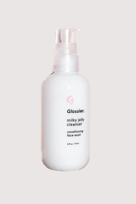 Logo Design Body, Glossier Milky Jelly Cleanser, Makeup Cleanser, Best Cleansers, Acne Cleaning, Simple Skin Care, Jelly Cleanser, Milky Jelly Cleanser, Skin Care Packaging