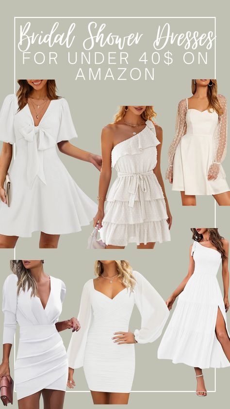 Amazon Reception Dress, Fiesta Bridal Shower Outfit The Bride, Dresses For Bridal Shower The Bride, Amazon Bridal Shower Dresses, Amazon Bridal Outfits, Fall Bridal Shower Dress For Bride, Bridal Shower Dress Ideas For Bride, Bridal Shower Dress For Bride Plus Size, Bride Shower Dress