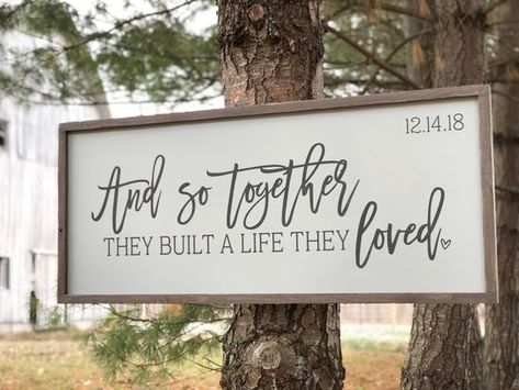 Love Quote Signs, Quote Signs, Entry Signs, Farmhouse Remodel, Farmhouse Master, Bedroom Signs, Romantic Bedroom, Farmhouse Bedroom Decor, Above Bed