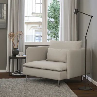 Armchairs & Accent Chairs - Affordable, Modern - IKEA Gunnared Beige, Söderhamn Sofa, Ikea Vimle, Laminated Veneer Lumber, Ikea Ireland, Armchair Furniture, Living Room Spaces, Fabric Armchairs, Large Sofa