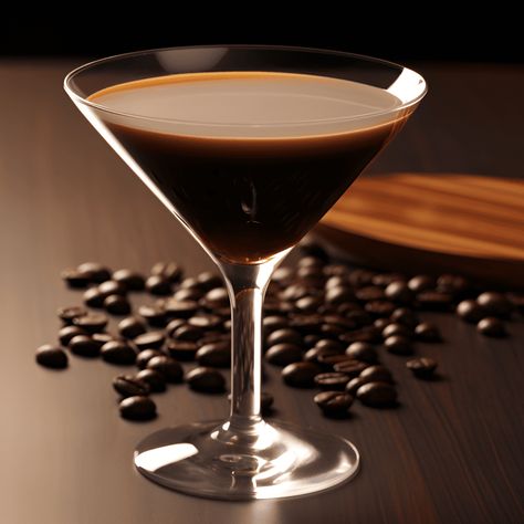 Kahlua Martini Cocktail Recipe - The Kahlua Martini is a robust and rich cocktail. It has a strong coffee flavor, thanks to the Kahlua, with a hint of sweetness. The vodka adds a kick, making it a strong, yet smooth drink. Kahlua Martini, Kamikaze Cocktail, Kir Royale, Melon Liqueur, Raspberry Syrup, Fruity Cocktails, Peach Juice, Sweet Drinks, Martini Cocktail