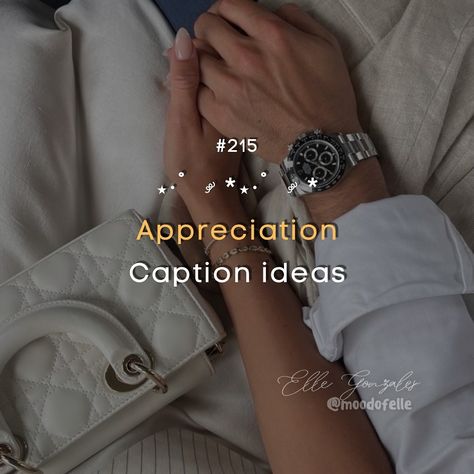 SET 215: Appreciation caption ideas >>> swipe #igcaptions #igcarousel #appreciationcaption #captionideas #instagramtips #igtips #moodofelle Appreciation Caption, Caption Ideas, Ig Captions, Instagram Tips