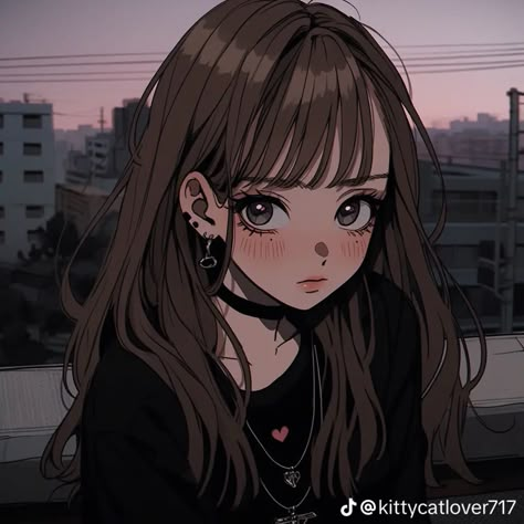 Girl Pfp, An Anime, Black Hair, My Art, Hair, Anime, Black, Art