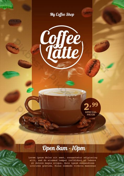 modern coffee latte poster template Coffee Label Design, Tea Box Design, Coffee Bag Design, Coffee Poster Design, Modern Coffee Shop, Tea Labels, Cafe Posters, Coffee Label, Coffee Box