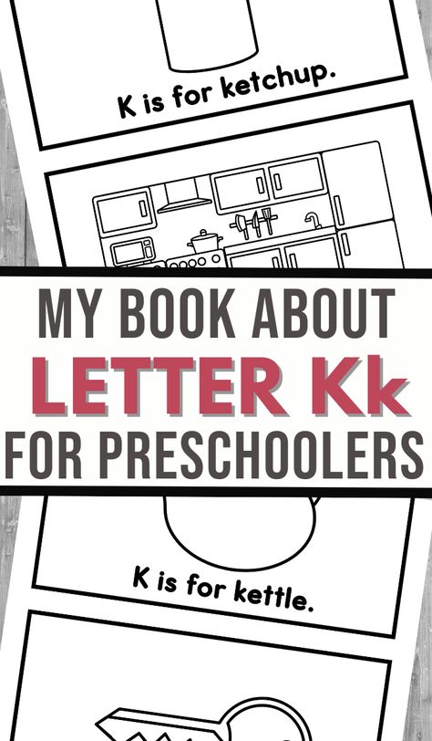 This Printable Letter K Book is a great way to have a bunch of letter K words and pictures all in one place! Letter K Books For Preschoolers, Letter K Activities For Toddlers, Letter K Books, Letter K Words, K Words, Silly Words, The Letter K, Learning Printables, Free Printable Letters