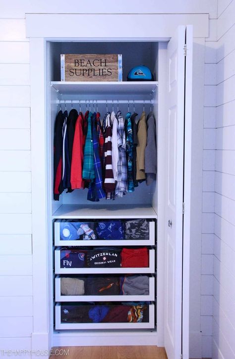 20 Inspiring IKEA Pax Closet Makeovers - Bless'er House Small Clothes Closet Organization, Small Clothes Closet, Small Closet Organization Diy, Ikea Pax System, Closet Organization Solutions, Small Closet Makeover, Ikea Closet Hack, Ikea Closet Organizer, Small Closet Organization Bedroom