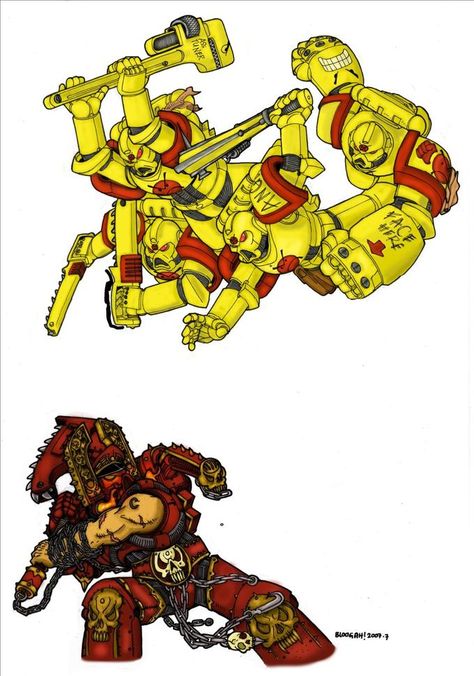 I think Kharn's gonna come out on top though... Warhammer Heresy, Warhammer 40k Memes, Plant Zombie, 40k Art, Warhammer 40k Art, Warhammer Models, Warhammer 30k, Warhammer Art, Knight Art