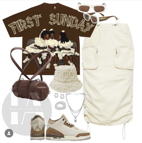 Brown 3s Outfit, Atl Fits, Sweet 16 Outfits, Cute Highschool Outfits, Teen Swag Outfits, School Fit, Fasion Outfits, Shoes Outfit Fashion, Stylish Summer Outfits