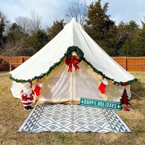 The Flying Ham on Instagram: “🎄The Flying Ham glamping tents are perfect for Christmas photos! 🎄 The tents are great for Christmas mini sessions! We can deliver and…” Tent With Stove, Glamping Ideas, Glamping Tents, Tent Stove, Christmas Mini Sessions, Luxury Tents, Bell Tent, Tent Rentals, Christmas Bell