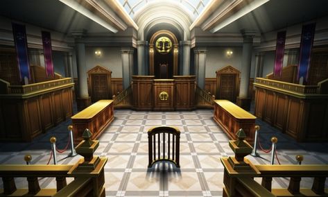 ace attorney courtroom Spirit Of Justice, Ace Attorney Phoenix Wright, Santa Helena, Phoenix Wright, Ace Attorney, 3d Background, Kotatsu Table, Lawyer, Phoenix