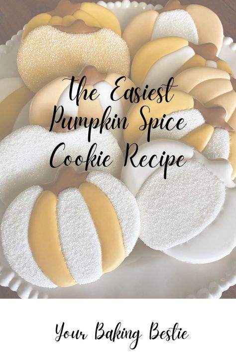 Pumpkin Spice Cookies Recipe Pumpkin Spice Sugar Cookies Cutout, Pumpkin Spice Sugar Cookies Recipe, Huge Pumpkin, Pumpkin Spice Cookie Recipe, Pumpkin Spice Sugar Cookies, Spice Cookie Recipes, Sugar Cookie Icing Recipe, Spice Sugar Cookies, Fall Cookie Recipes