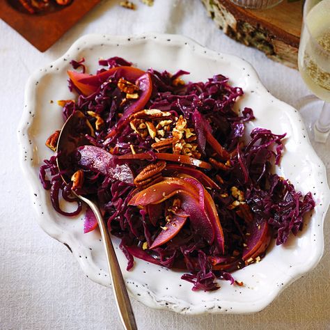 Braised red cabbage | Healthy Recipe | WW UK Sweet And Sour Cabbage, Side Dishes For Ham, Sour Cabbage, Nordic Recipe, Braised Red Cabbage, Iceland Food, Braised Cabbage, Cabbage Recipes, Red Cabbage