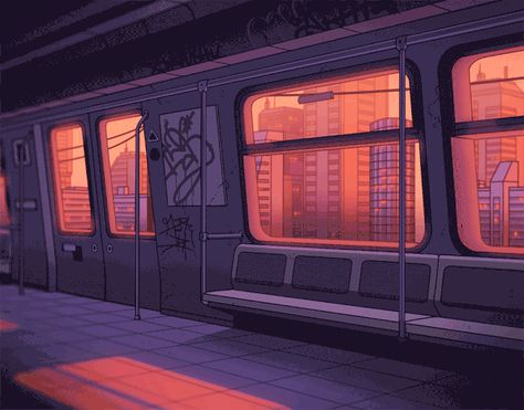 Pixel Animation Wallpaper, Pink Pixel Art Gif, Metro Animation, Aesthetic Animation Gif, Lofi Aesthetic Gif, Pixel Art Background Gif, Animated Background Gif, Train Animation, Anime Aesthetic Gif