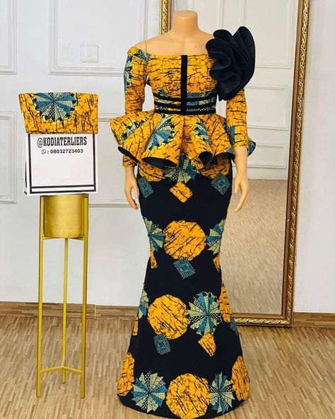 Maxi Dress Ankara, African Print Maxi Dress, Ankara Skirt And Blouse Styles, Ankara Maxi Dress, Ankara Styles For Women, Ankara Skirt And Blouse, Dress Ankara, African Fashion Traditional, Dress African