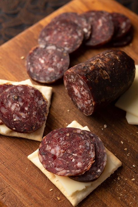 Venison Summer Sausage Recipe Smoked, Deer Summer Sausage, Dried Sausage Recipe, Venison Summer Sausage, Venison Summer Sausage Recipe, Venison Sausage Recipes, Summer Sausage Recipes, Deer Processing, Curing Meat