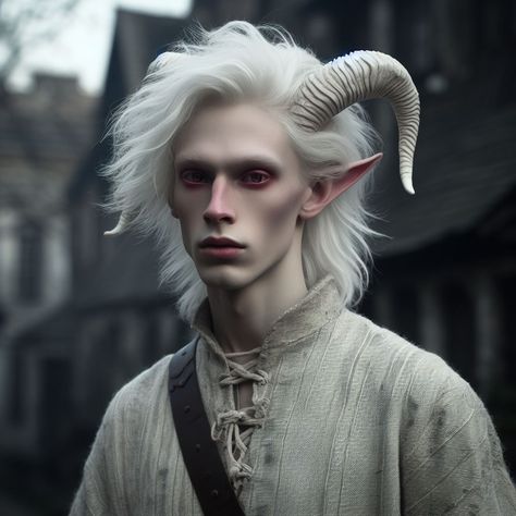 Albino Tiefling, Male Tiefling, Tiefling Male, Melanin Art, Angels And Demons, Bts, Beauty, Art