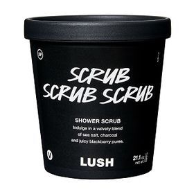 Scrub Scrub Scrub ~ Polish up with this sweet blend of scrubby salts and cleansing charcoal. This body buffer carries a juicy, gummy candy scent, but with an exfoliating finish that helps smooth away flaky skin and restore softness to dry limbs. Grab a handful and gently scour your roughest bits, then wash away and let the light and bright berry-sweet scent lift your spirits throughout the day. Lush Body Scrub, Shower Scrubs, Charcoal Body Scrub, Health Essentials, Makeup Shopping, Bubble Bar, Shower Products, Body Scrub Recipe, Shower Scrub