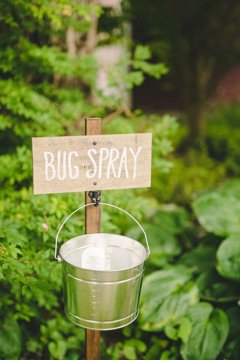 Fun Wedding Decor, Rustic Wedding Decorations, Mint And Navy, Bug Spray, Outdoor Wedding Decorations, Lake Wedding, Outside Wedding, Marriage Ceremony, Outdoor Wedding Ceremony