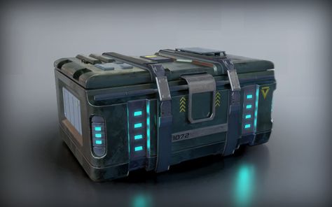 Sci Fi Crate Concept Art, Sci Fi Box Concept Art, Sci Fi Inventions, Sci Fi Backpack, Sci Fi Crate, Space Colony Concept, Sci Fy, Secret Energy, Kang The Conqueror