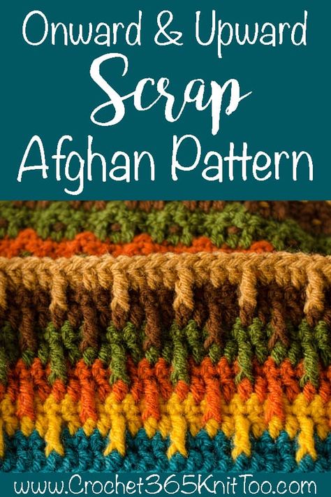 Scrap Afghan, Pola Jaring, Onward And Upward, Scrap Crochet, Scrap Yarn Crochet, Crochet Afgans, Scrap Yarn, Crochet Blanket Afghan, Manta Crochet