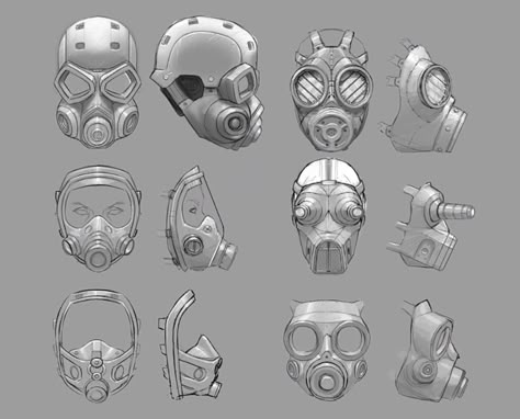 Masks Art - Resident Evil: Operation Raccoon City Art Gallery Gas Mask Drawing, Operation Raccoon City, Gas Mask Art, Mask Drawing, Gas Masks, Industrial Design Sketch, Masks Art, Robot Concept Art, Gas Mask