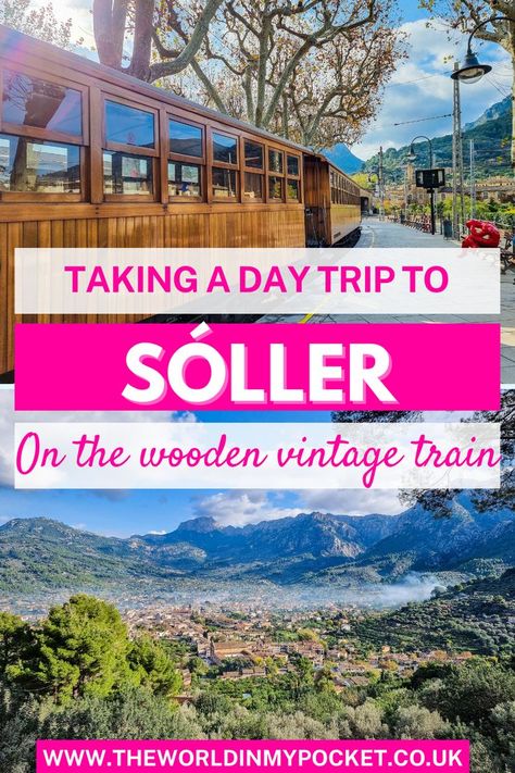 Port De Soller Mallorca, Port De Soller, Spanish Islands, Spain Travel Guide, Beautiful Travel Destinations, Wooden Train, Vintage Train, Europe Travel Guide, Portugal Travel