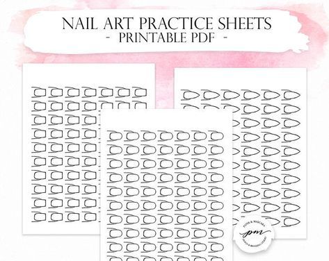 Acrylic Bead Pick Up Practice Sheet 221 Printable Nail Art Templates, Teacher Nails, Printable Nail Art, Matted Nails, Gold Foil Texture, Acrylic Nail Kit, Cat Nails, Pink Nail, Nail Art Supplies