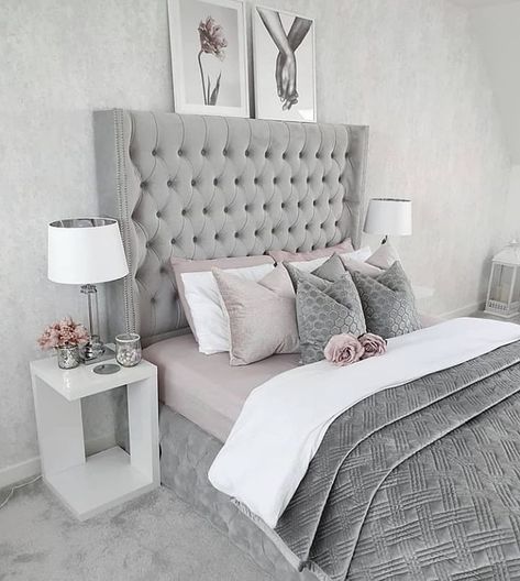 Make A Room Look Bigger, Decorating Tips And Tricks, Room Look Bigger, Make A Room, Girl Room Decor, Modern Bedroom Interior, Dekorasi Kamar Tidur, Gray Bedroom, Room Decor Ideas