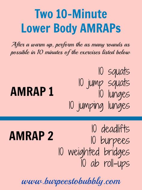 two-10-minute-lower-body-amraps Weighted Bridges, Amrap Workouts, Amrap Workout, Workout Plan For Men, Bum Workout, It's Wednesday, Wednesday Workout, Getting Back In Shape, Love My Body