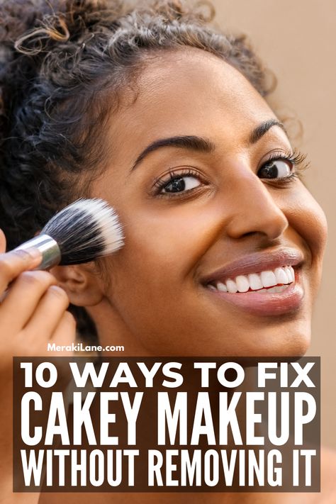 How To Fix Cakey Makeup without Removing It | The internet is full of tips and hacks to help you learn how to avoid and how to prevent cakey makeup, but what's a girl to do when the damage is already done? If you've already applied your foundation, undereye concealer, and eye shadow and it looks uneven, splotchy, and it's noticeably creasing, this post is for you. We're sharing our best makeup tips, hacks, and fixes to teach you how to get rid of cakey makeup WITHOUT taking it off! How To Get Rid Of Cakey Makeup, How To Avoid Cakey Makeup, Fix Cakey Makeup, Clumpy Mascara, Undereye Concealer, Cakey Makeup, Fix Makeup, Under Eye Makeup, Beauty Mistakes