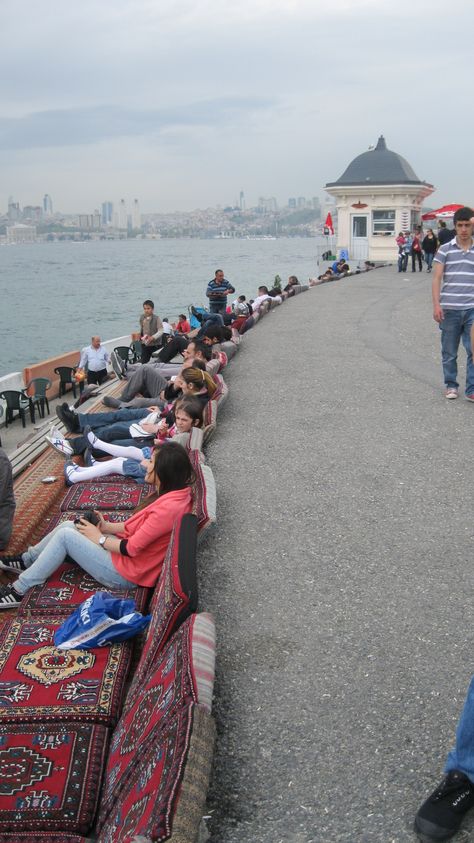 Drinking tea in Uskudar - Semshi Pasha Near Maiden's tower, Istanbul. Turkey Vacation, Istanbul Turkey Photography, Istanbul Photography, Istanbul City, Istanbul Travel, Outdoor Quotes, Turkey Travel, Jolie Photo, Istanbul Turkey