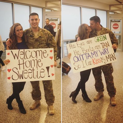 Airport Signs For Boyfriend, Airport Surprise Ideas Boyfriend, Deployment Homecoming Signs My Husband, Welcome Home Ideas For Husband, Airport Signs Pickup Boyfriend, Welcome Home Signs Airport, Welcome Home Boyfriend, Funny Welcome Home Signs, Welcome Home Signs For Military