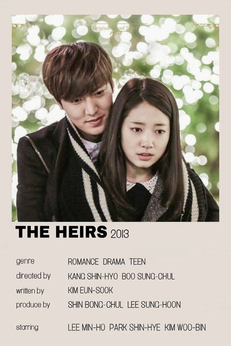 Kdrama Poster Aesthetic, Inheritors Kdrama, Kdramas Posters, Romance Movie Poster, Indie Movie Posters, Drama List, Lee Min Ho Photos, Korean Drama Series, Film Posters Minimalist